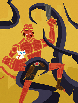 Illustration for article titled Epic Superhero Art in a Traditional Native American Style